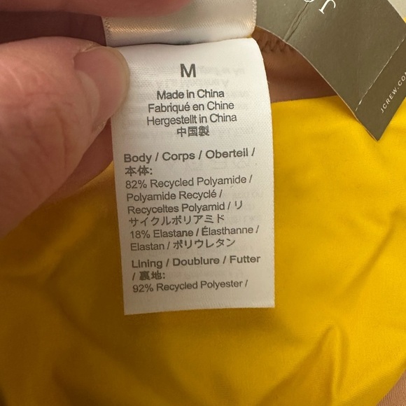 J.Crew Curved Waist Cheeky Bikini Swim Bottom Yellow Size Medium - Picture 5 of 7